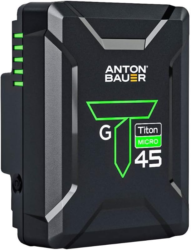 Anton Bauer Titon Micro 45 Gold Mount, 45Wh 14.4V Battery, Professional Camera Rig for Batteries, Camera Accessory, Camera Mount, Lithium Battery Pack, Battery Replacement, Quick Release Battery