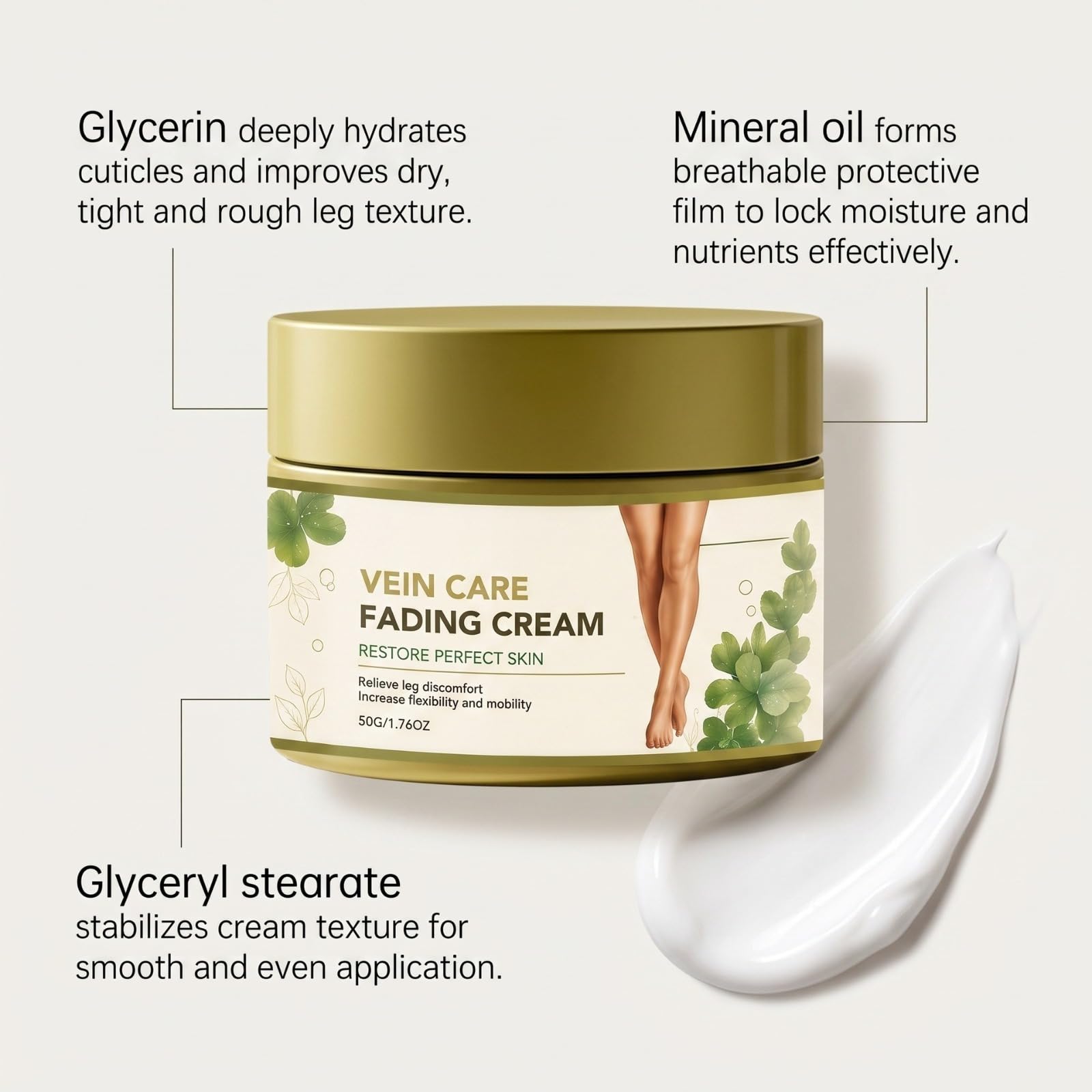 Varicose Vein Repair Cream, Leg Care Cream, Improves Blood Circulation
