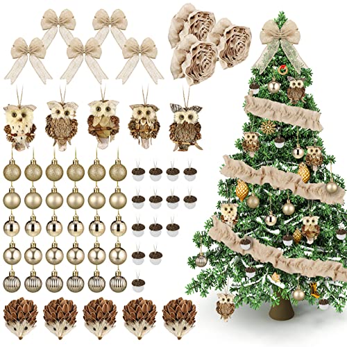 Sotiff 68 PCS Woodland Christmas Tree Ornaments Decoration Set -