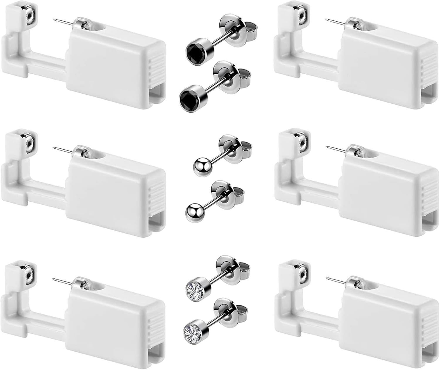 TAVVKE 6 Pack Disposable Ear Piercing Gun Kit PainFree and Safe