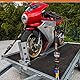 LODD – Motorrad-Spanngurte, Lenker-Fixierung mit verstärkten Verbund-Manschetten, Heavy-Duty Ratsche, 38 mm, Bruchlast 1.500 kg, geschlossene Stahl-Karabiner, Anhänger – Koffer inklusive