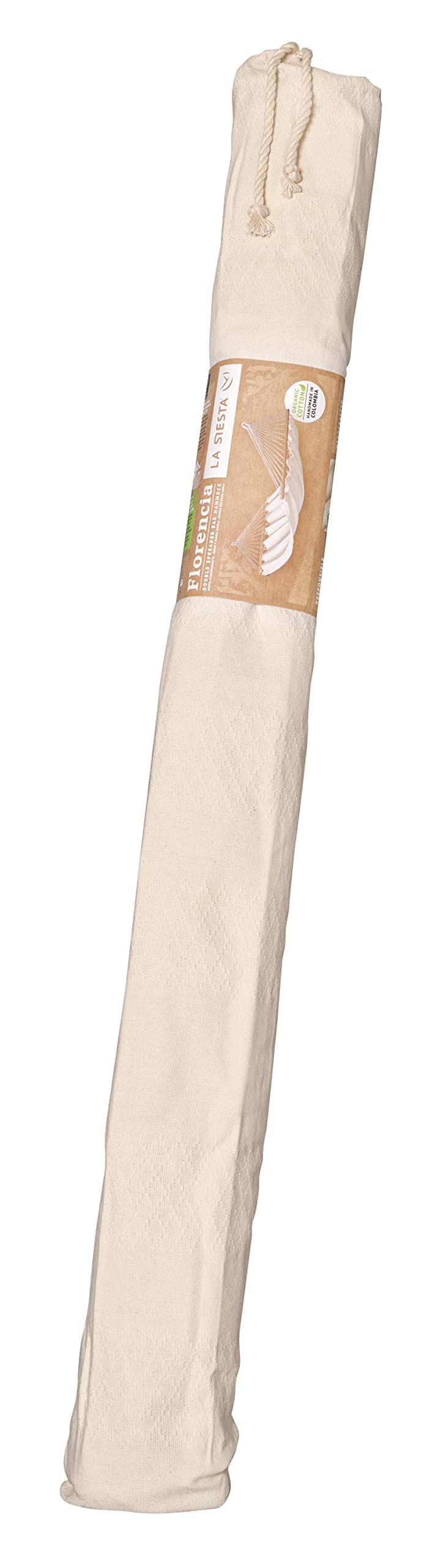 Amaca Doppia La Siesta Florencia Latte - In Cotone Organico Con Barra Spargitrice, Design Elegante - Foto 11