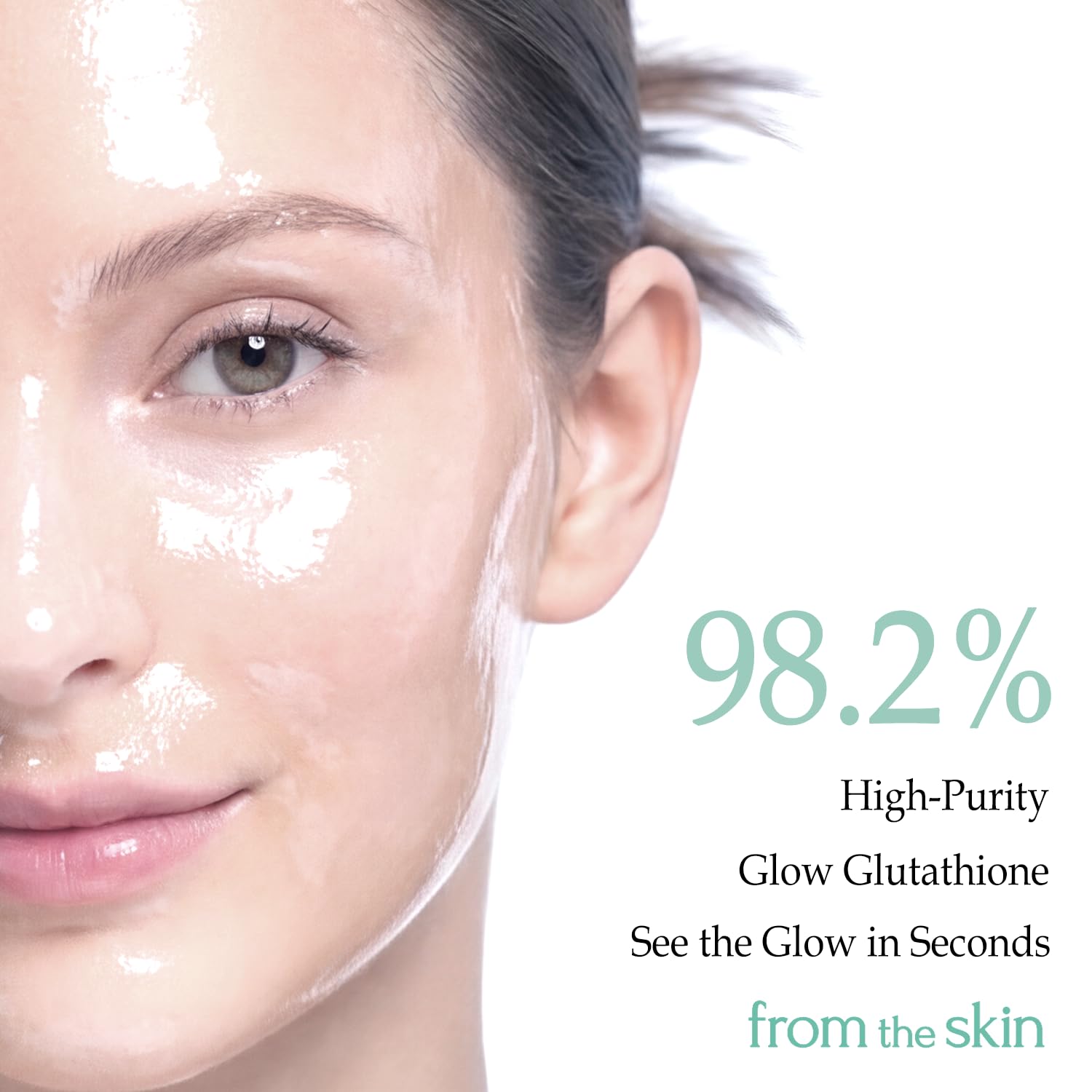 FROM THE SKIN Glutathione Collagen Peel Off Mask - Anti Aging Korean Face Mask, Face Lift, Radiance Boost, Reduces Wrinkles