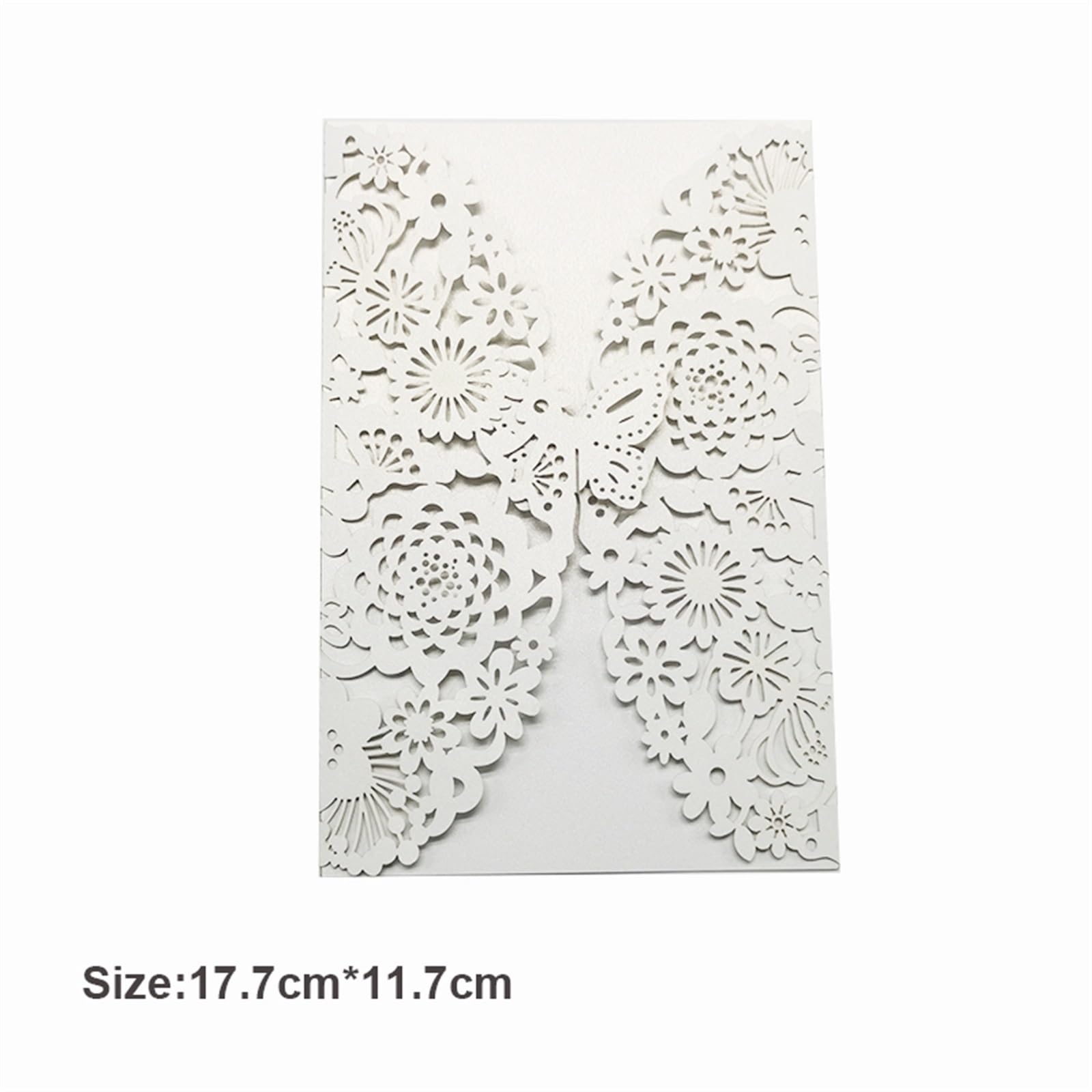 Hochzeitseinladungen Karte 10 Stück Glitzer-Schmetterling-Einladungskarten-Umschläge for Hochzeit, Verlobung, Taufe, Party-Dekoration, Geschenkartikel(Glitter Silver,All Set)