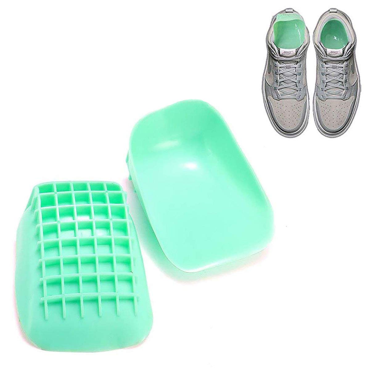 Pedimend Silikongel-Fersenpolster (3 Paar) – Stoßdämpfende Fersenpolster – reduziert Fußschmerzen/Müdigkeit und Schwellungen – mehrlagiges Waffeldesign absorbiert Stöße – Unisex – Fußpflege (grün)