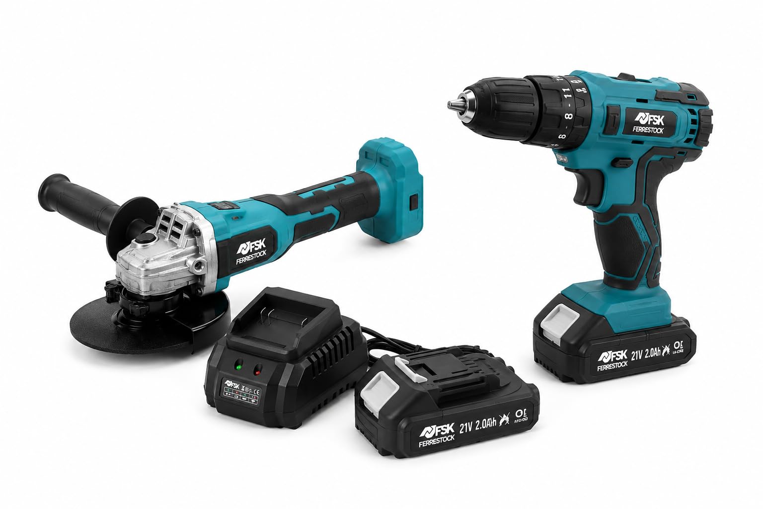 KIT AMOLADORA-TALADRO-BAT.4.0AH HQ FSK