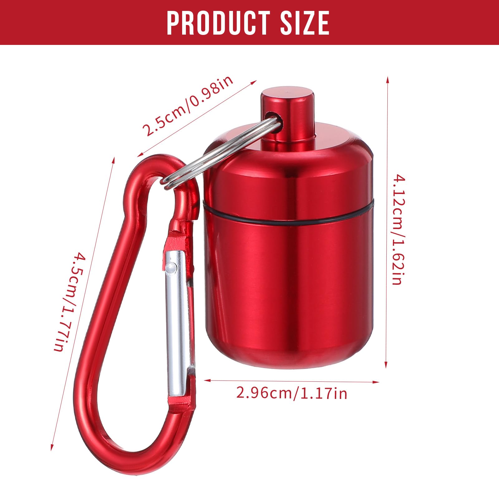 2 sztuki mini kasetka na tabletki z brelokiem, Φ 2,96 cm, wodoodporne, przenośna metalowa kasetka na tabletki, mini etui z brelokiem, pudełko na leki do przechowywania, kasetki