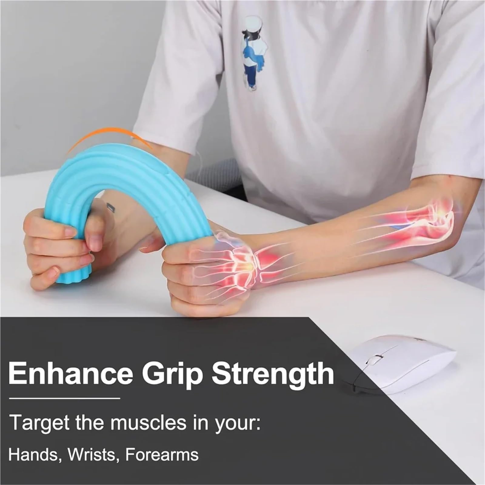 Flex Therapy - Barra flexible para ejercitar la mano, 4 unidades, para terapia física, alivia el dolor de tendinitis y mejora la fuerza de agarre