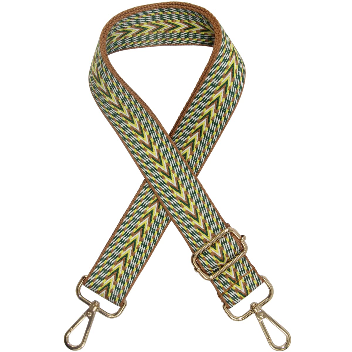 Duwi Wide Handbag&Purse Strap Jacquard Woven Guitar Style Multicolor Replacement Strap Canvas Adjustable Crossbody Bag Strap