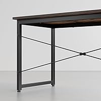 Vista 23 de CubiCubi Escritorio para computadora de 32 pulgadas, mesa de estudio para oficina en casa, escritorio de PC de estilo moderno y simple, marco