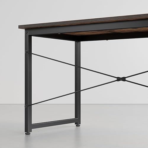 Miniatura 6 de CubiCubi Escritorio para computadora de 47 pulgadas, mesa de estudio para oficina en casa, escritorio de PC de estilo moderno y simple, marco de