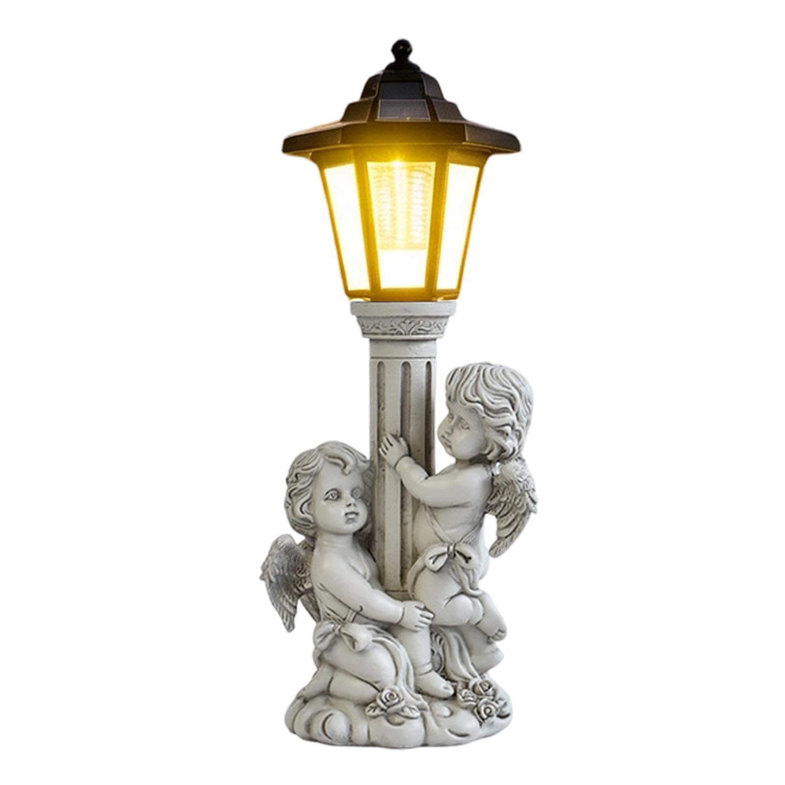 Estatua solar para jardín con luces Figura de Resina Resistente a la | Luces Exterior, Figuras Solares Decorativas Jardín Para Patio, Porche, Balcón, Césped, Pasillo