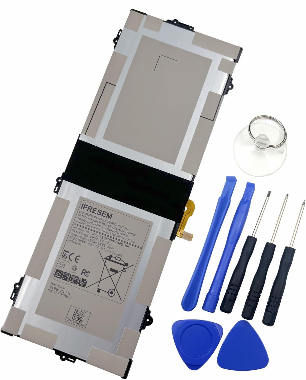 Replacement Battery EB-BW720ABA for Samsung Chromebook 4 11.6" XE310XBA, 4+ 15.6" XE350XBA-K01US XE350XBA-K02US, Chrombook Plus V2 XE520QAB XE521QAB | 11.6" XE310XBA 15.6" XE350XBA-K01US K02US K03US XE520QAB XE521QAB EB-BW720ABE 5070mAh