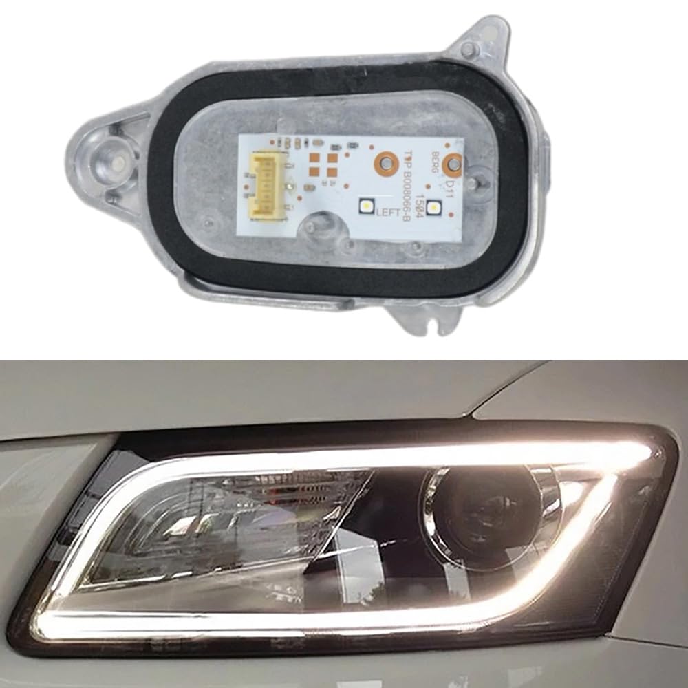 Riloer Módulo de control de luz diurna LED DRL LED con disipador de calor Módulo de control de luz compatible con Audi Q5 2013-2017 8R0941475B Izquierda