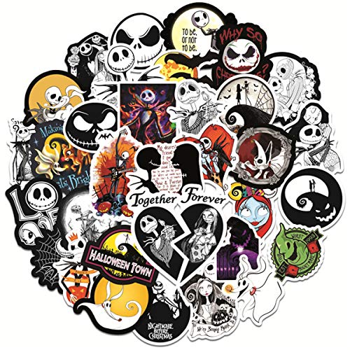 Halloween Cool Stickers Vinyl Waterproof Stickers for Laptop,Bumper,Water Bottles,Computer,Phone Car Stickers and Decals,Teens for Adults and car Stickers (Halloween 50PCS)