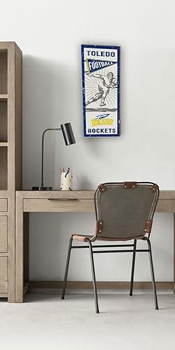 Miniatura 2 de KH Fan de los deportes 7"x 18" Toledo reproductor de cohetes clásico Wall Sign