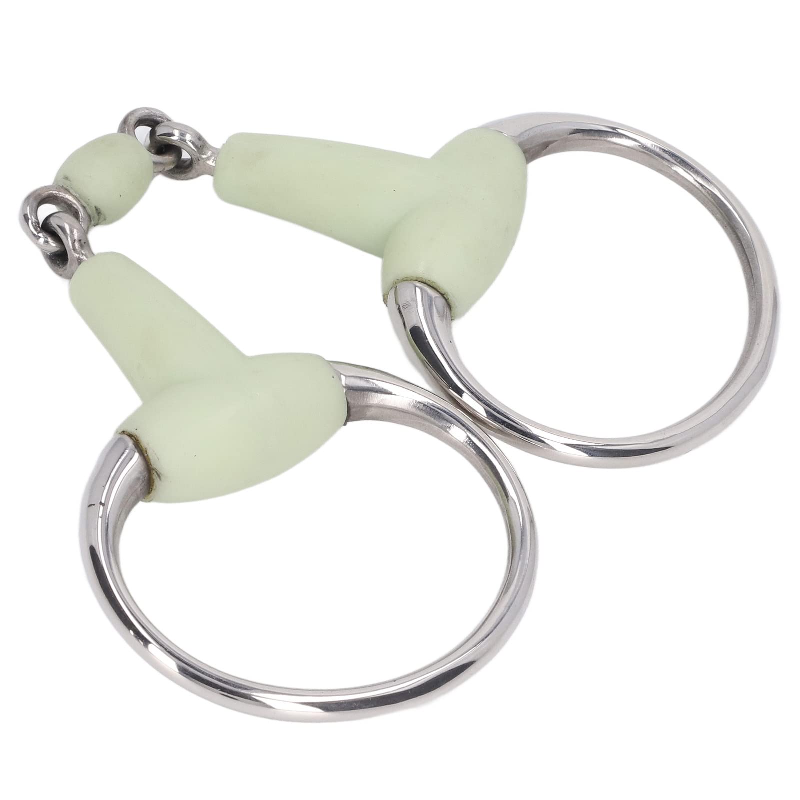 Buachois Mors de Filet de Cheval en Acier Inoxydable Anneau de Rouleau Mors de Bouche Mors équestre pour 125mm Bouche de Cheval
