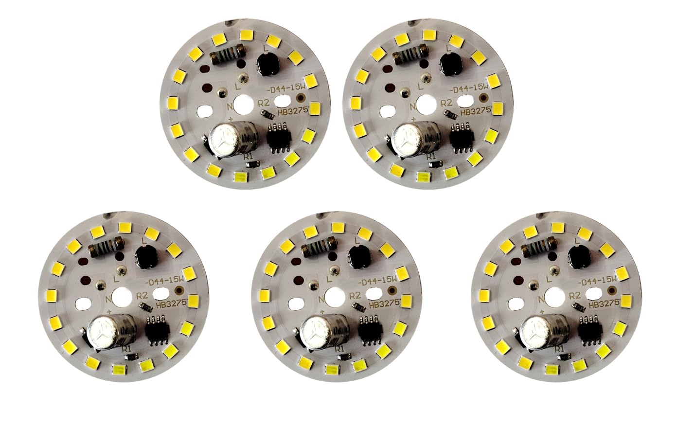 steko {5 pieces) 15 watt super bright alpha dob mcpcb driver on board led lights raw material electronic kit for bulb |16 smd led on board | cool white