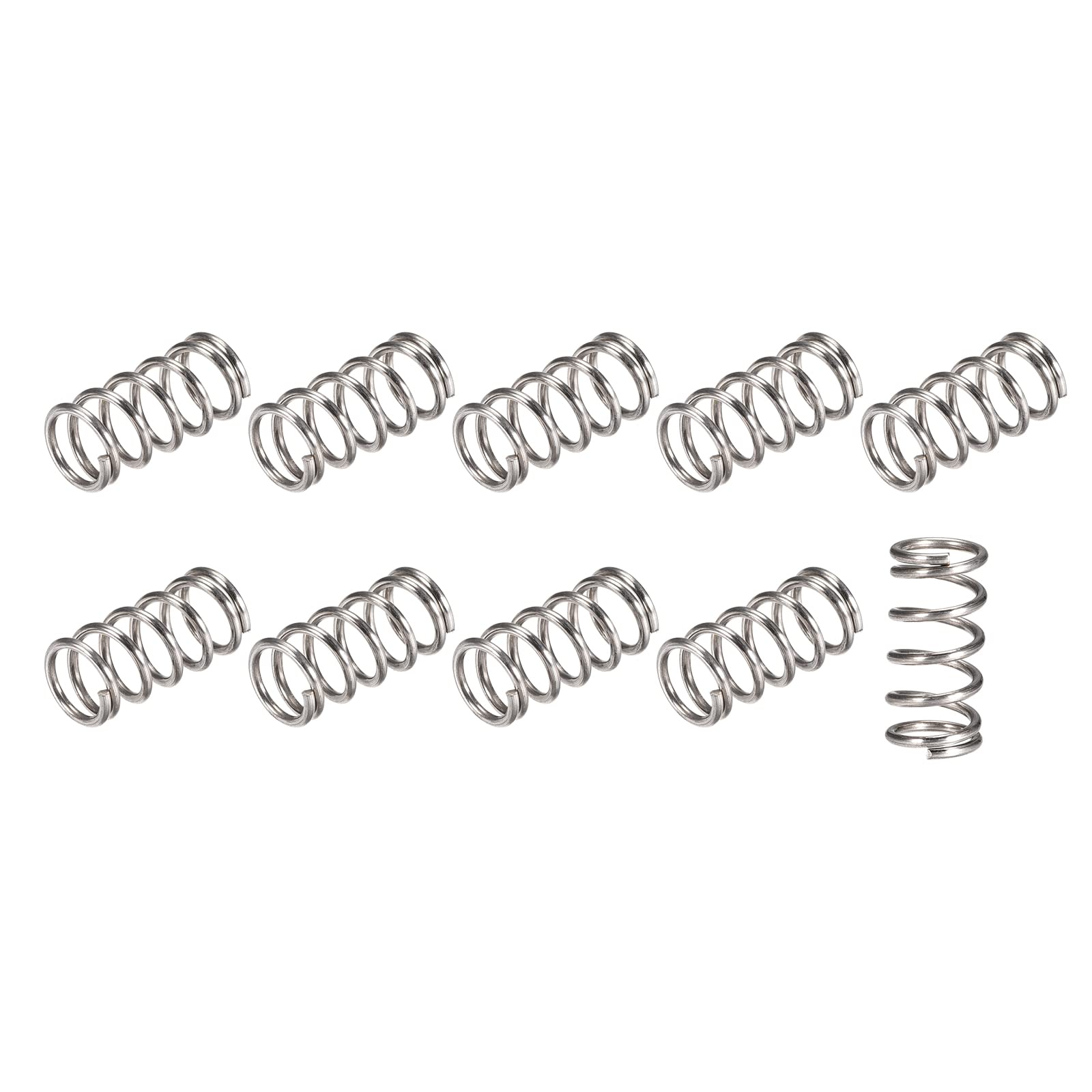 Stainless Steel Compression Springs METALLIXITY 304 - 1.2x10mm 20mm ...