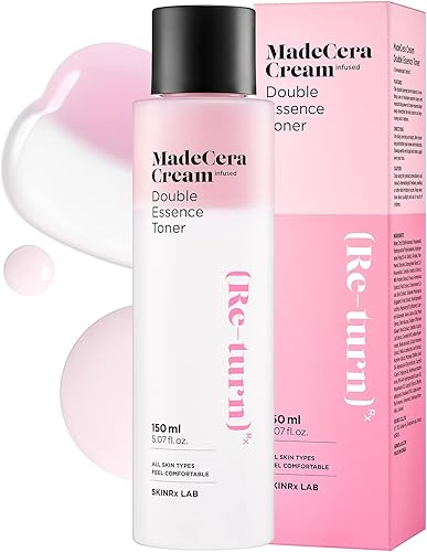 SKINRxLAB MadeCera Cream Double Essence - Tónico coreano de doble esencia, 5.1 fl oz (5.07 onzas líquidas), hidratante y calmante con proteína de