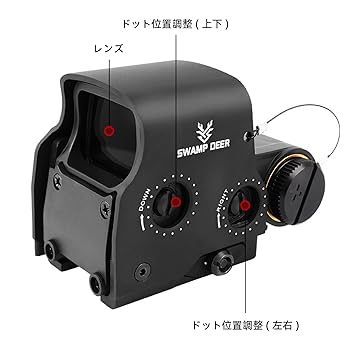 Amazon | SWAMP DEER OPTICS EXPS3タイプ ドットサイト 高輝度