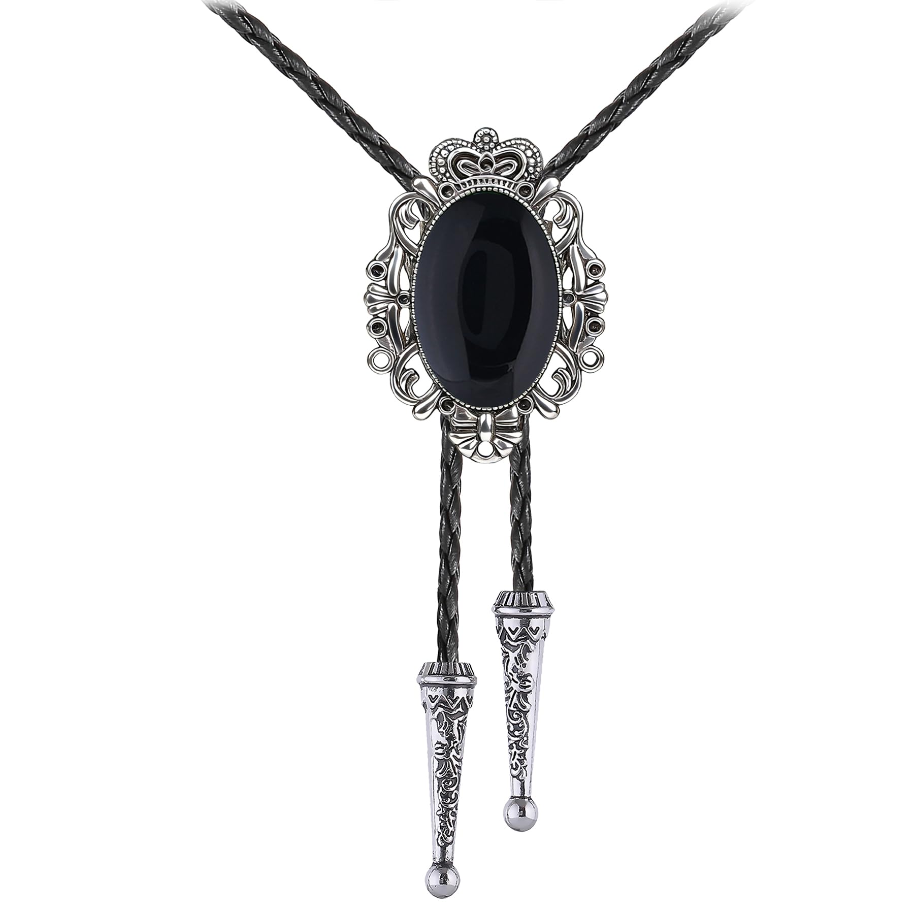 GelConnie Bolo Tie for Men Women Western Cowboy Turquoise Leather Necktie