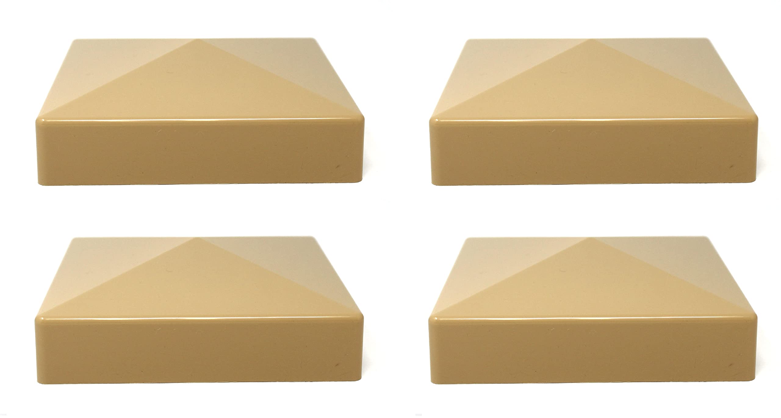 Tapón para valla de vinilo de 5x5 pulgadas en color bronceado, pack de 4 unidades