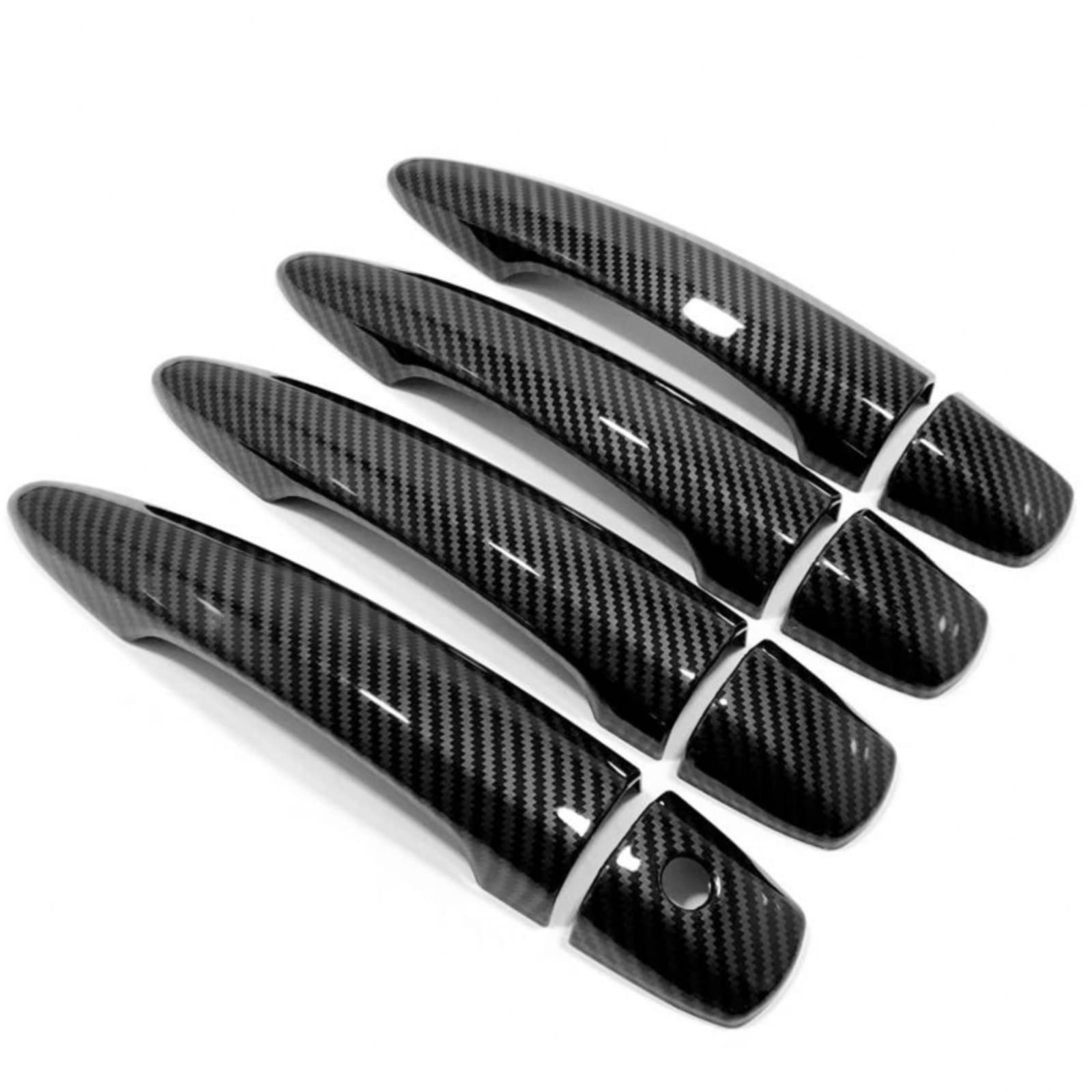 Garniture poignée Nissan Qashqai J12 effet carbone anti-rayure durable
