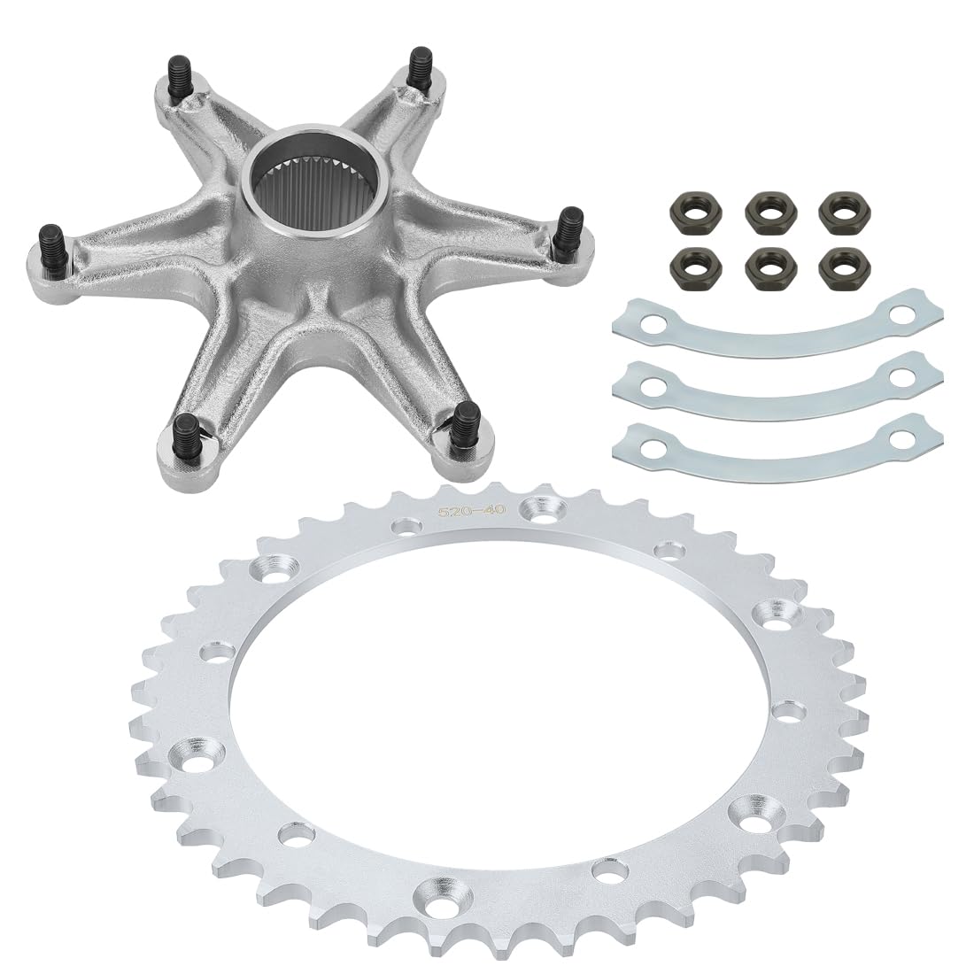 Kit piñón de eje trasero y soporte de buje para Yama-ha Raptor 660 YFM660R 2001-2005 5LP253860000 901160850700 2XJ254402100