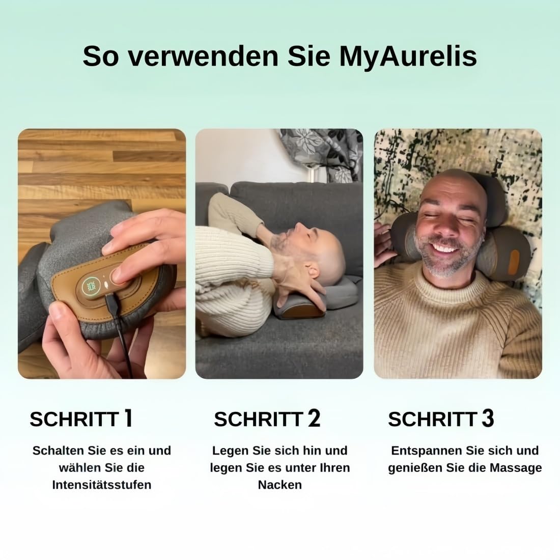 2026 Theratex 3-in-1 Massagegerät, Triple Method Shoulder Massager mit Heizung, Massage & Traktion, Thera Kissen 3 in 1 Therapie Kissen Relavie, Lindert Muskelermüdung(Space Grau)
