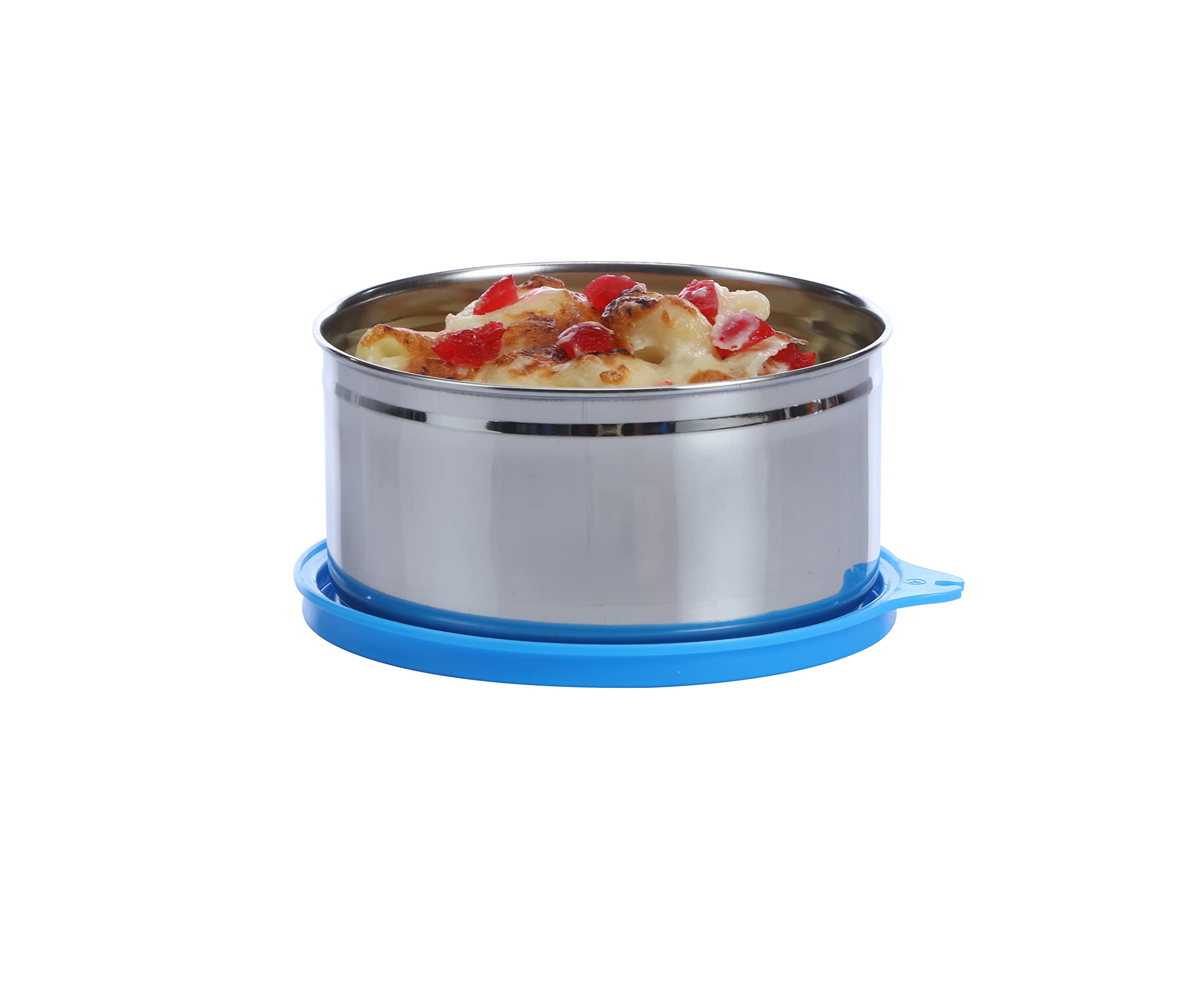 VarmoraEasy Steel Conatiner| Organised Kitchen | Stackable | Durable | For Tiffin Box , Pulses,Cereals, Snacks | Assorted | 520ml