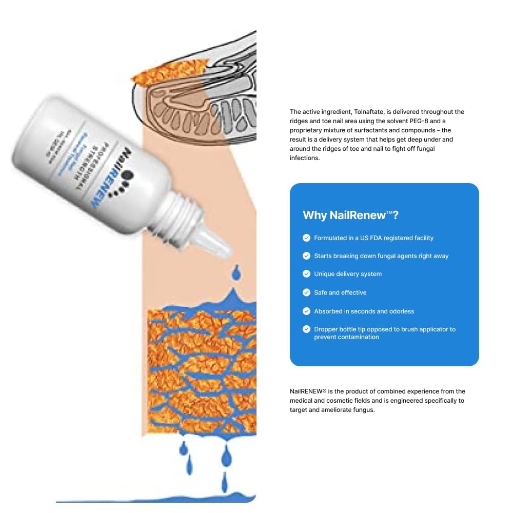 NailRENEW Antifungal - Professional Strength, Compliant Fungus Treatment for Toe Fungus, Discolored or Brittle Nails (1 Bottle) - Image 3