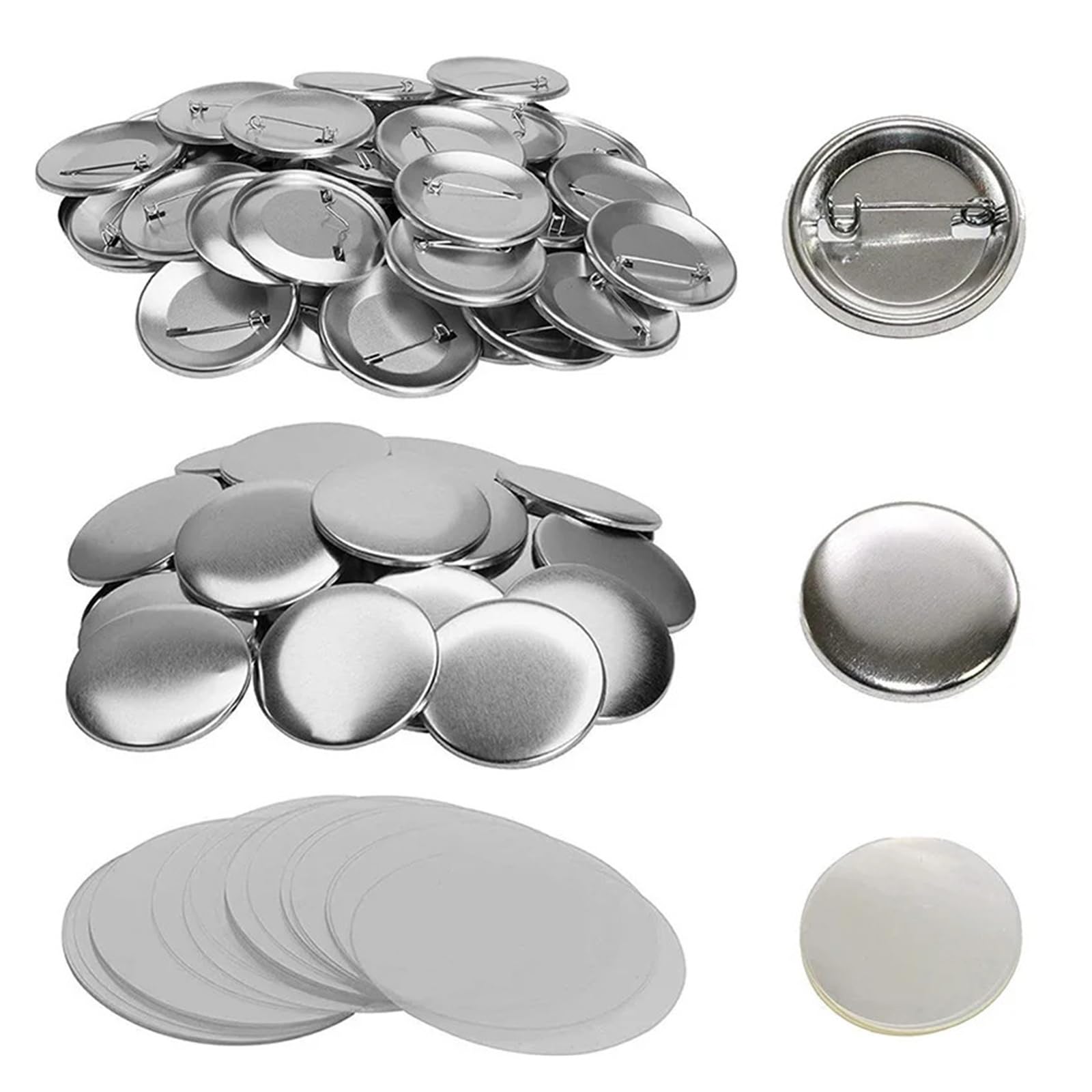 37mm Metalowe szpilki z tyłu DIY, puste szpilki, guziki, odznaki, materiały, części, 100 szt. do spersonalizowanego rękodzieła