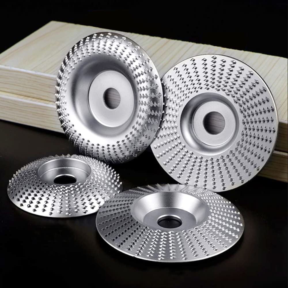 4pcs Disque Bois Meuleuse, Disque Abrasif en Bois, Disque de râpe, Disques de Meulage pour Façonner, Meuler et couper. Roues pour Meuleuse d'angle