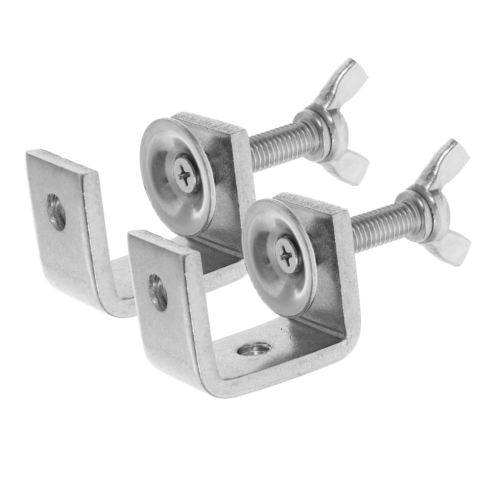 MUCKLILY 5sets Stainless Steel c Clamps Woodworking c Clamps for Desk Heavy Duty 2pcs*5