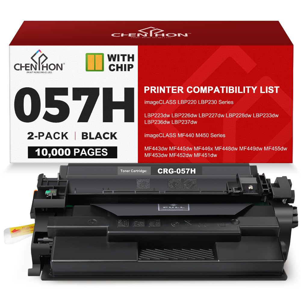 CHENPHON 057H Toner Cartridge Compatible Replacement for Canon 057H 057 High Yield Toner 10,000 for imageCLASS MF445dw MF448dw MF449dw MF455dw