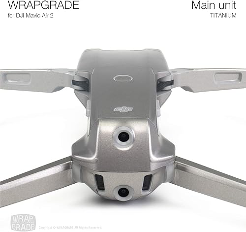 Miniatura 5 de Wrapgrade Unidad Principal Piel Compatible con DJI Mavic Air 2 (Titanio)