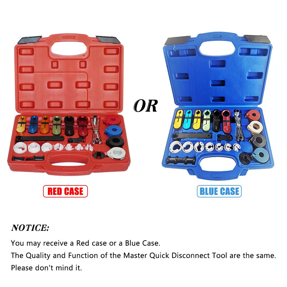 A ABIGAIL 22 PCS Master Quick Disconnect Tool Kit for Fuel Line Automotive Air Conditioner and Transmission Oil Cooler Line
