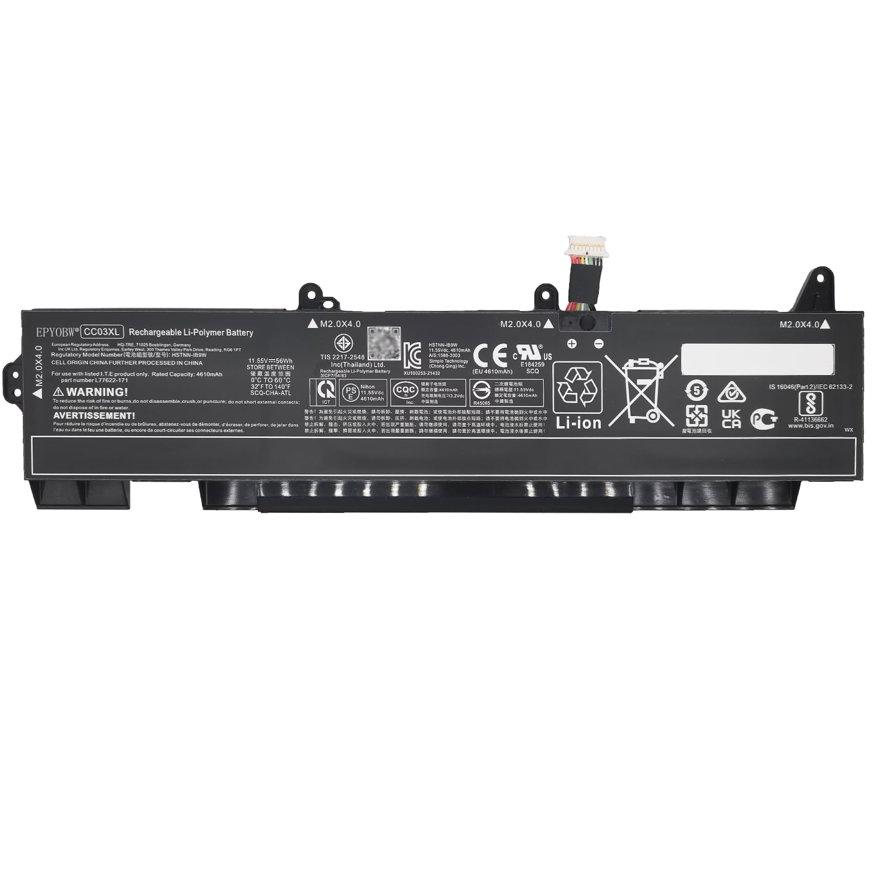 EPYOBW CC03XL Laptop Battery 56Wh Compatible with HP EliteBook 850