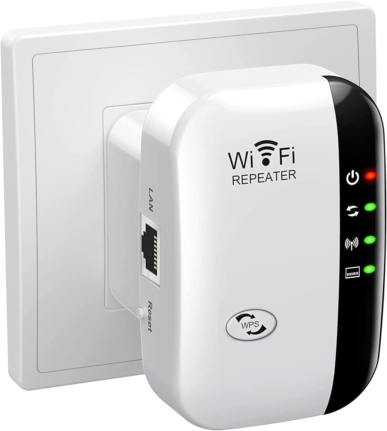 Ripetitore WiFi Potente Con 6 Antenne - Amplificatore Segnale WLAN Fino A 5.000 M&sup2;, 50 Dispositivi, Porte LAN, Modalit&agrave; Router/AP - Bianco