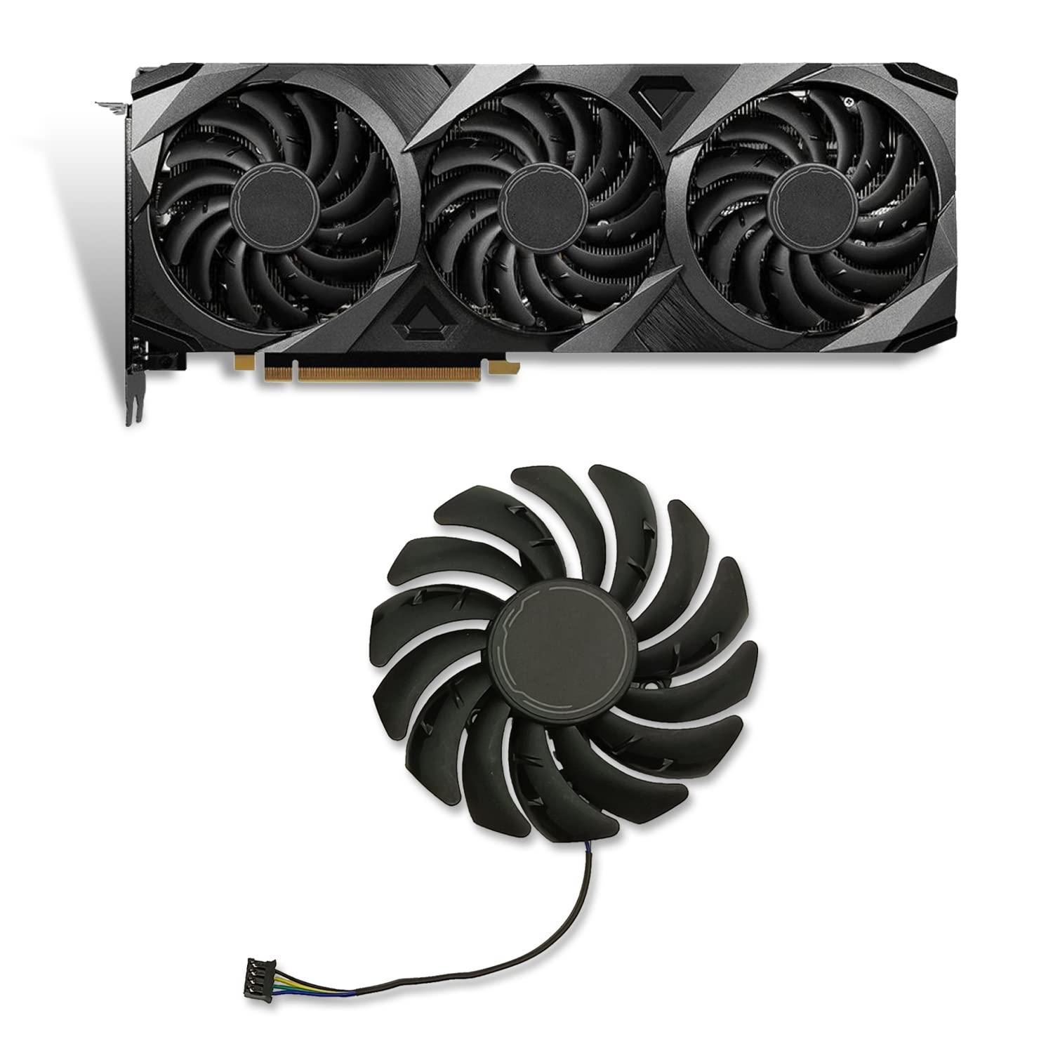Cavabien 85 mm PLD09210B12HH Graphic Card Cooles Fan for MSI GeForce RTX 3070 3080 3090 Ventus 3X Gaming Graphic Card Cooling Fan (Fan-C)