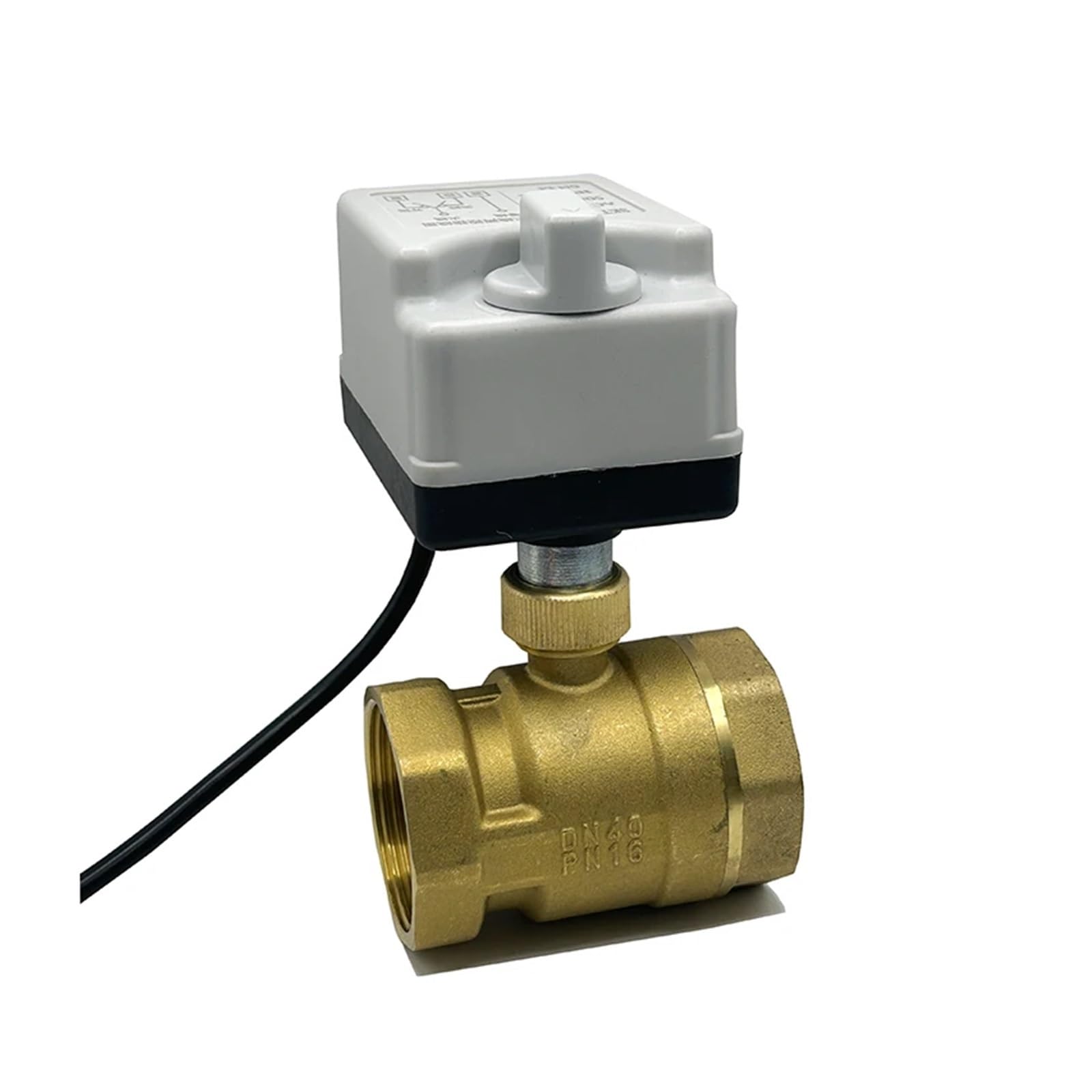 Jnvftcux 2 '' Two Way Brass Motorized Ball Valve 20V 12V 4V Three Wire Control Electric With Manual Switch(12V-Cr02)