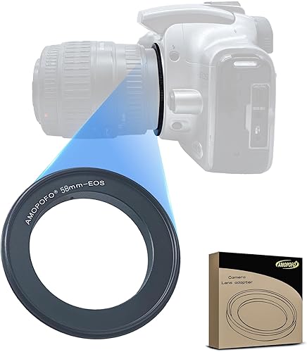 Anillo inverso de lente macro de 2.283 in compatible con EF-S 90D 80D 70D 60Da 60D 50D 40D 30D T6 T7 T5 SL3 SL2 T8i T7i T6i T6s T5i con lente EF-S