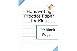 Handwriting Practice Paper for Preschoolers: 100 Blank Pages of Preschool Writing Paper with Wide Lines