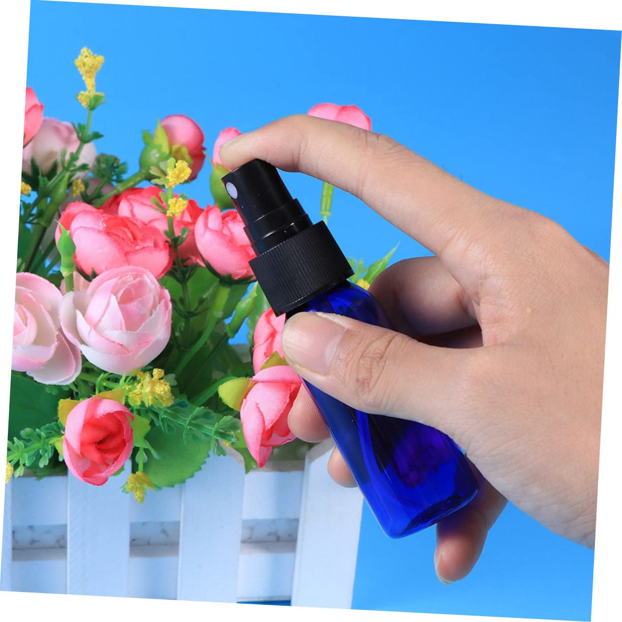 Botella de Perfume Recargable 30ml Pet Azul, 50 Piezas