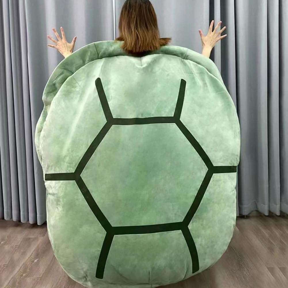 Wearable Turtle Shell Pillow Adult-51in Giant Turtle Costume Funny Dress Up Turtle Plush,Big Turtle Body Pillow Christmas Birthday Gifts for Adlut Girls (51in, Green)