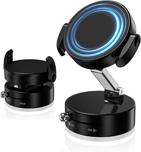 Soporte magnético para teléfono Magsafe con ventosa, ajustable 98 libras de succión y 2800 gf magnético más fuerte Accesorios de coche para mujeres