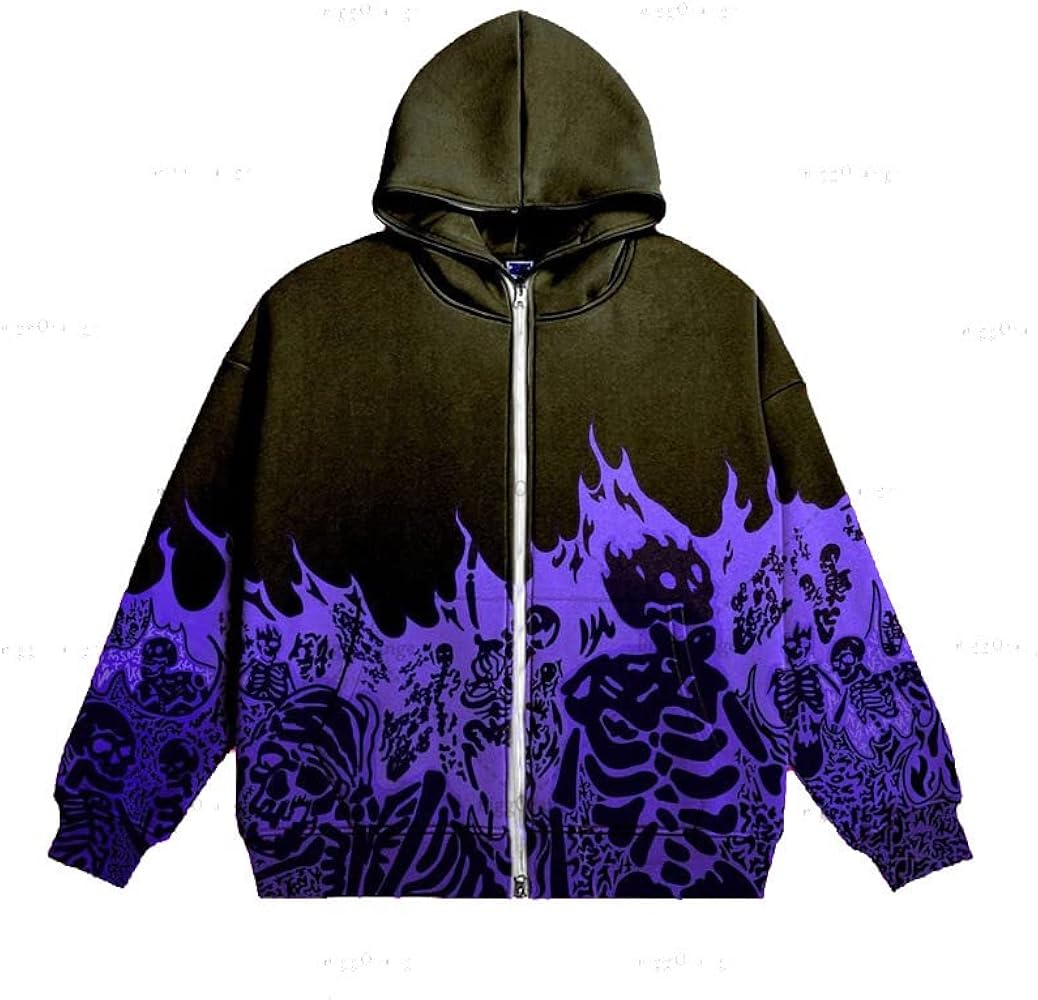 Amazon.com: Y2K Hoodies Gothic Skeleton Jacket Fairy Grunge
