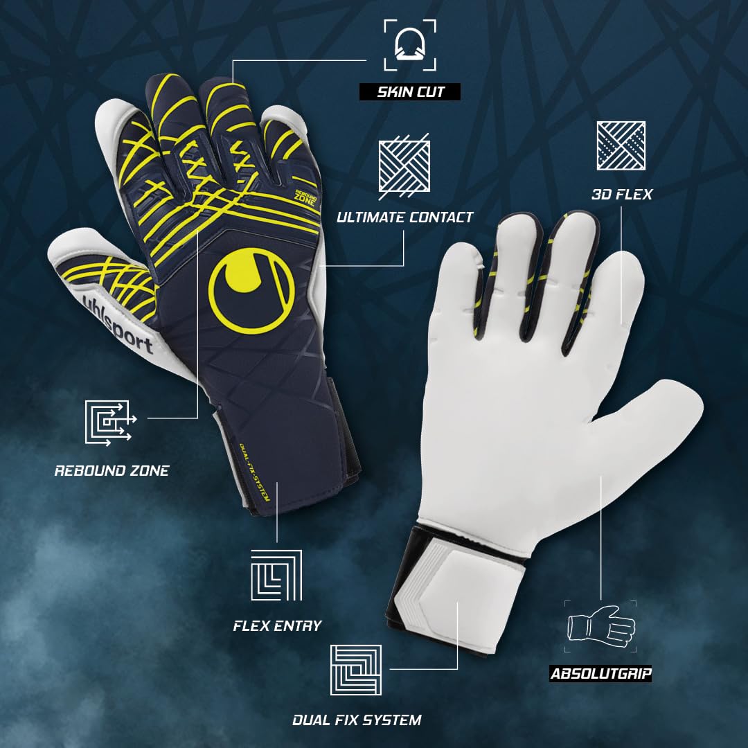 uhlsport Prediction Absolutgrip Sc - Guanti da Portiere di Calcio Bambini e Adulti