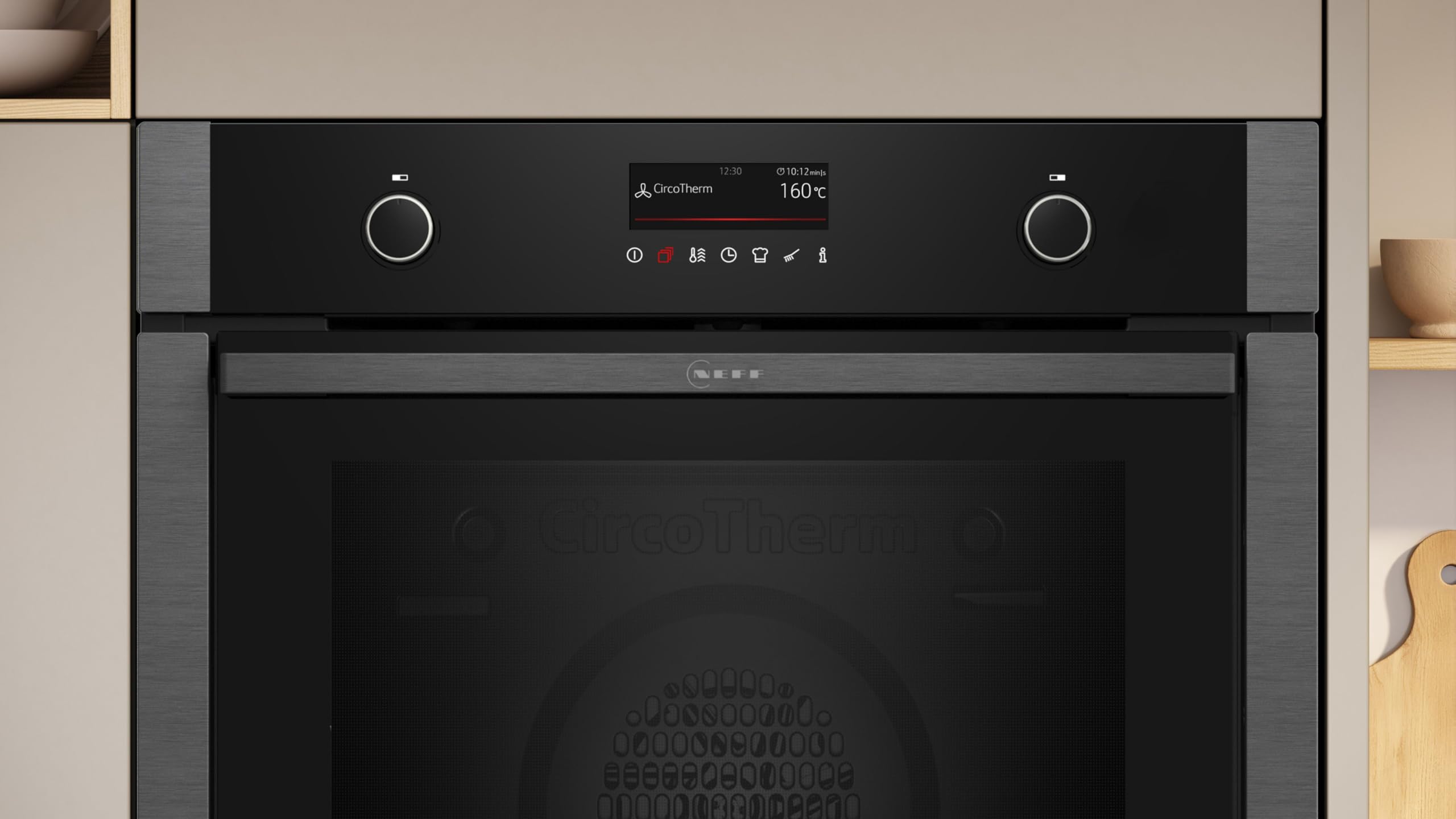 NEFF B6ACP7AG3 N 50 Einbau-Backofen 60 x 60 cm Pyrolyse Air Fry TFT Touch Display Graphite Grey